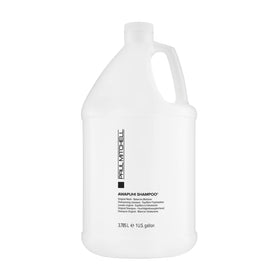 Paul Mitchell Awapuhi Shampoo gallon bottle with lather closeup emphasizing volume and shine.