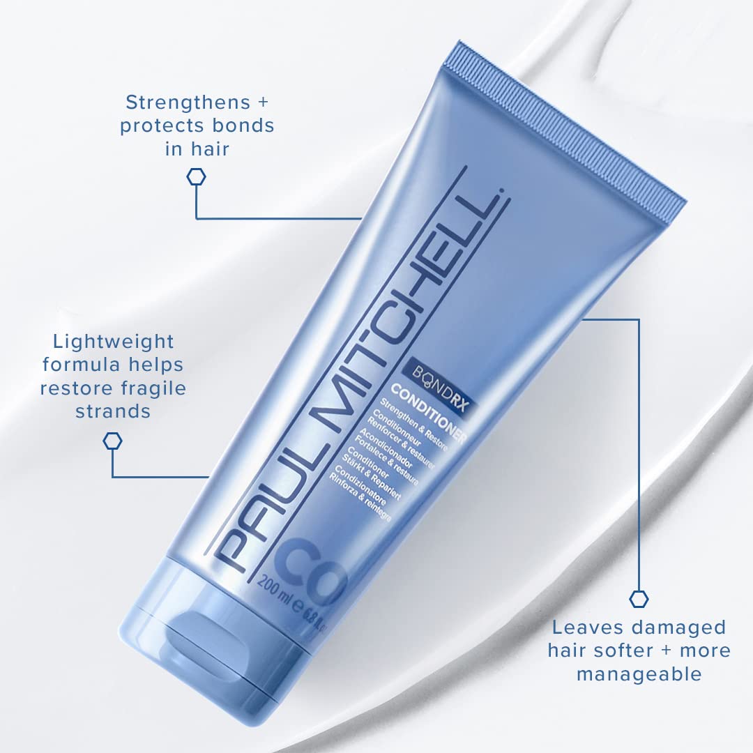 Paul Mitchell Bond RX Conditioner being applied to damp hair for detangling and softness