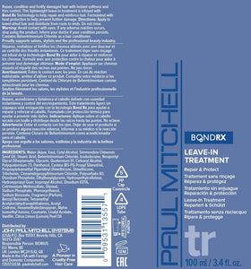 Paul Mitchell Bond Rx Leave-In before-after style showing damage repair potential.