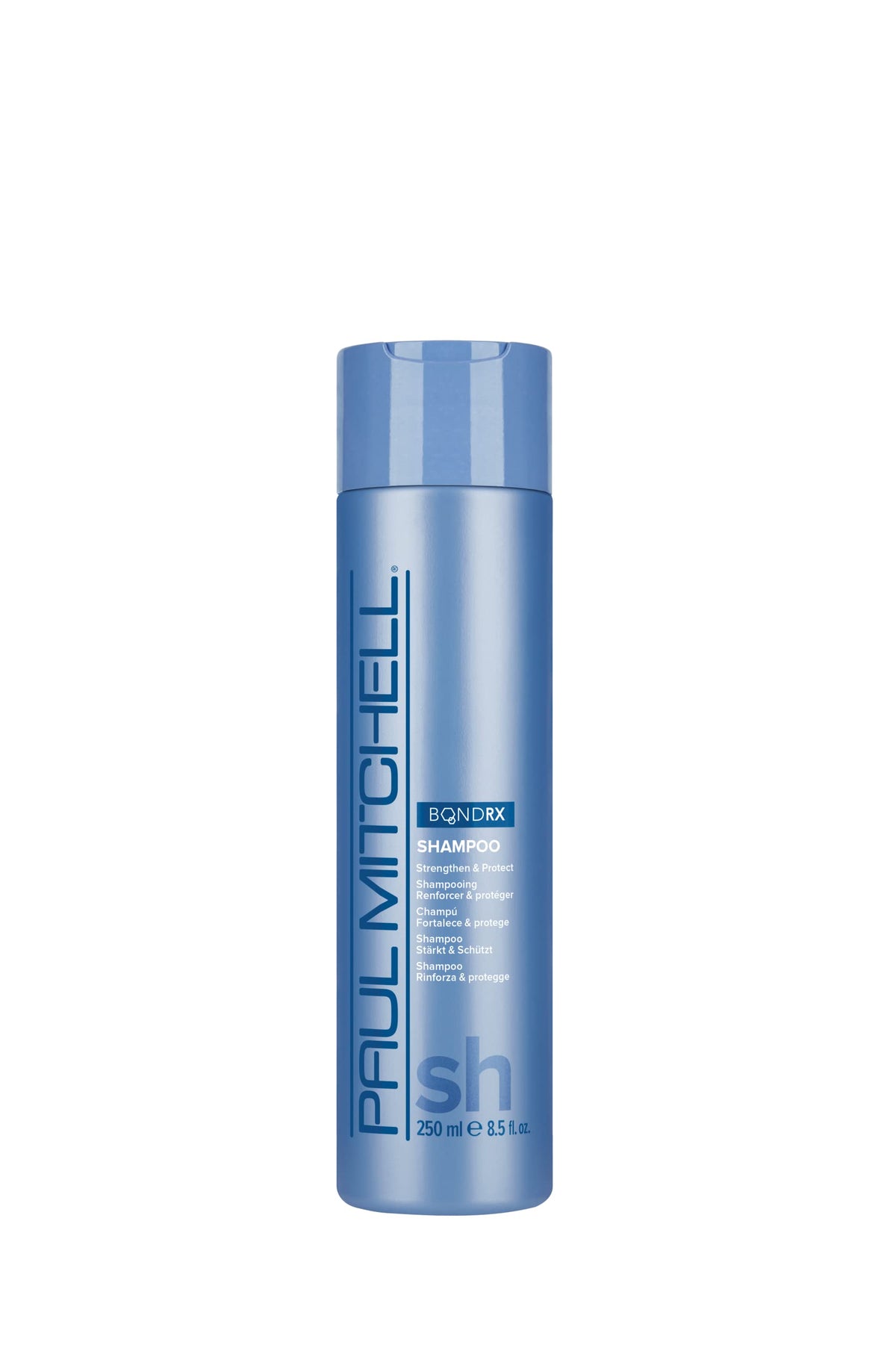 Paul Mitchell Bond Rx Shampoo bottle with rich creamy lather for chemically treated hair