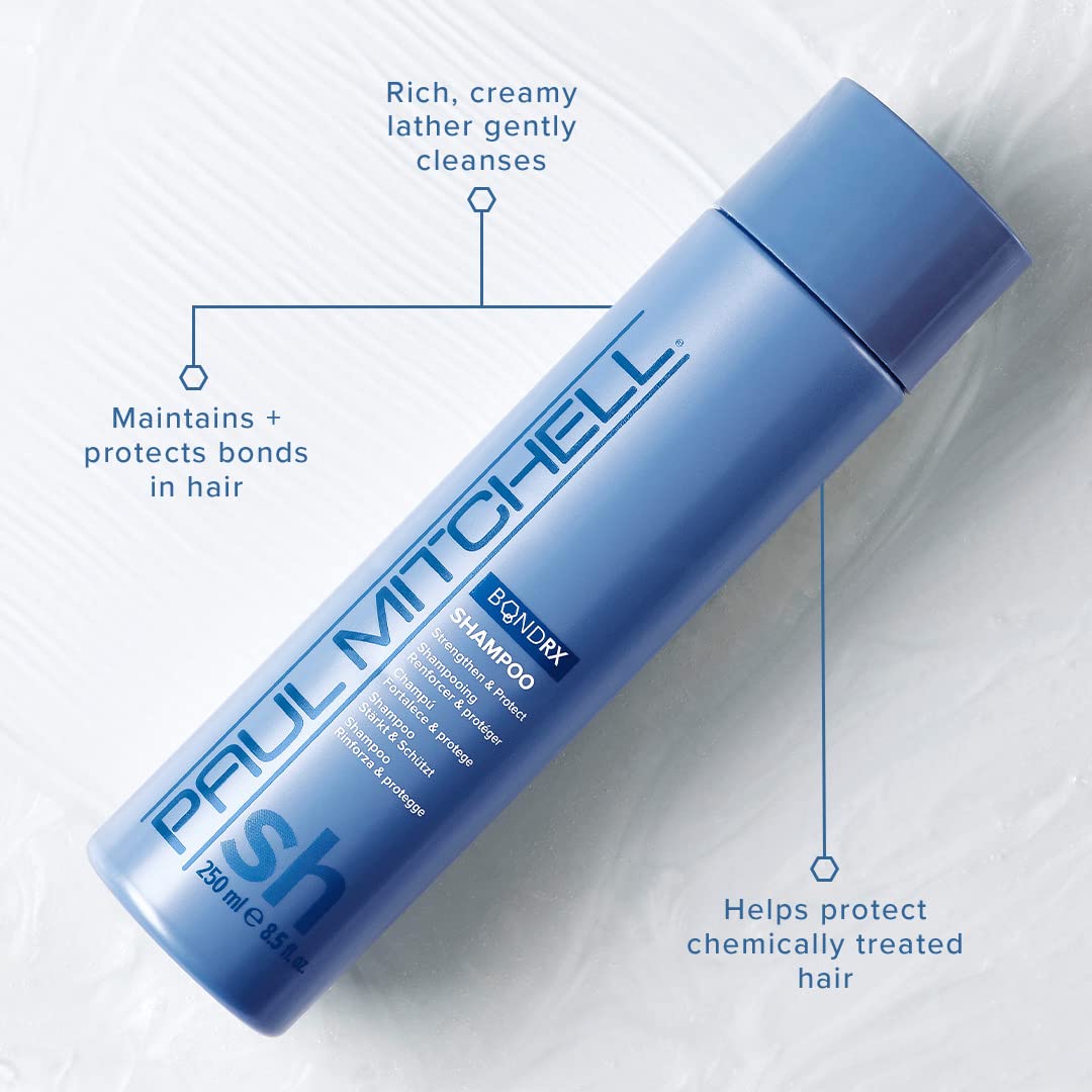 Close-up of Bond Rx Technology emblem signifying bond protection for fragile hair