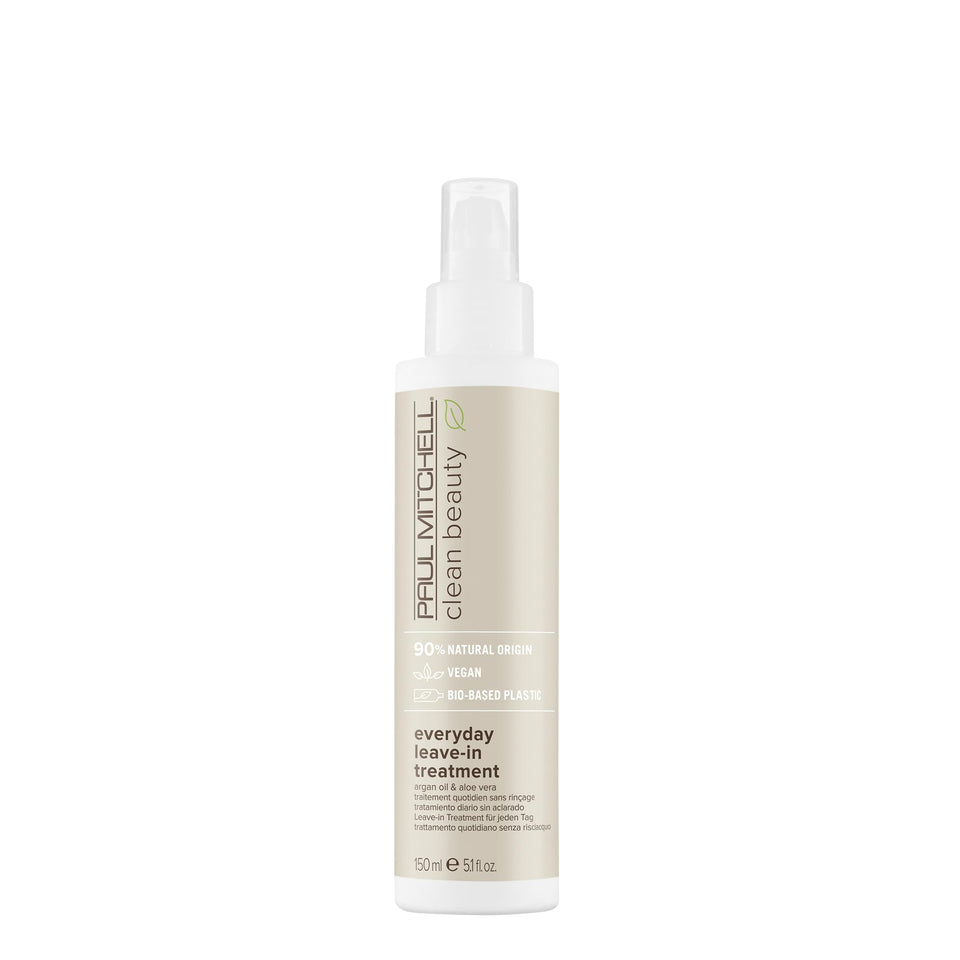 Paul Mitchell Clean Beauty Everyday Leave-In bottle delivering lightweight hydration for all hair types