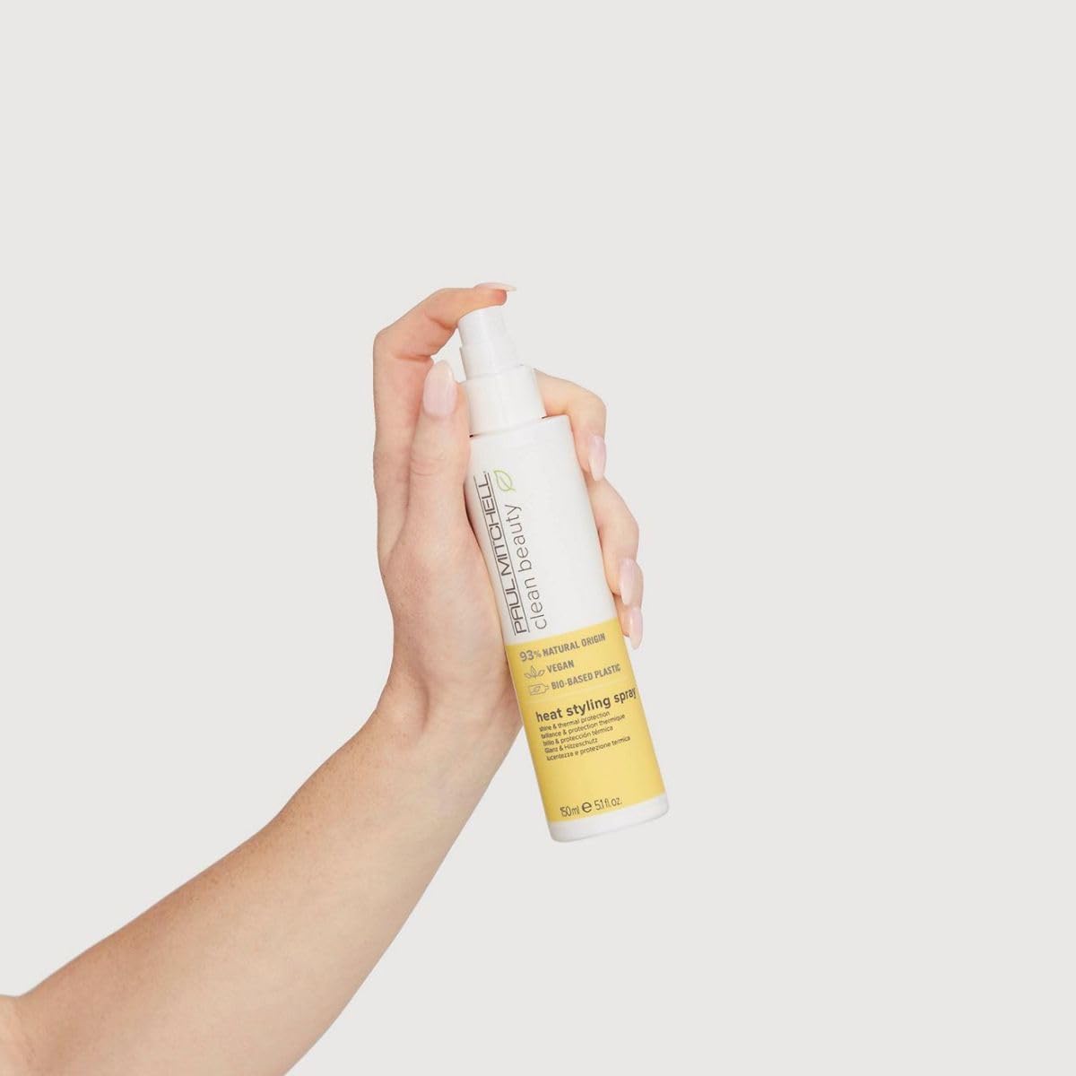 Dispense action demonstrates even coverage and light hold on hair.