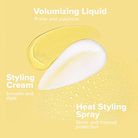 Label highlights flax seed and ferulic acid for nourishing protection.