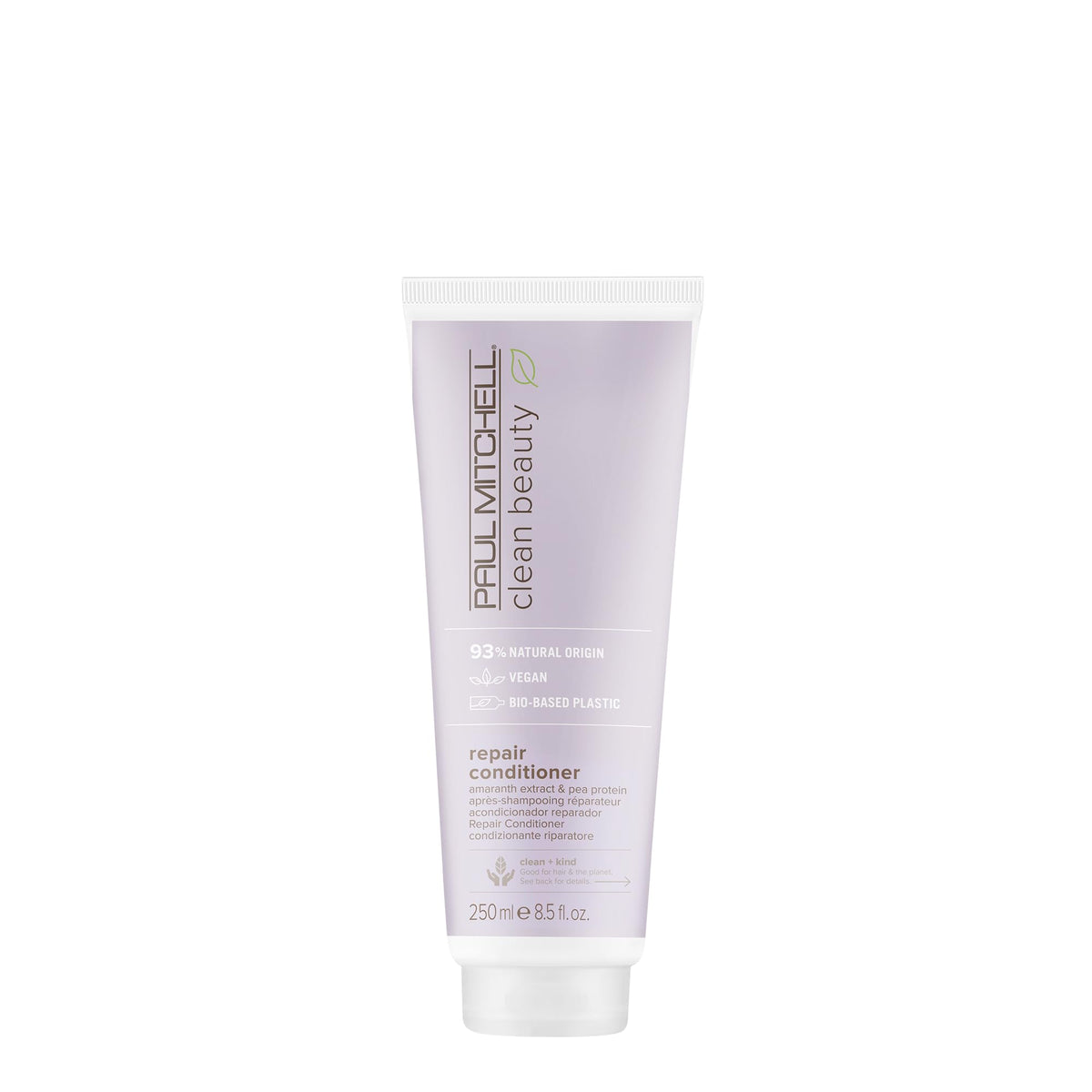 Paul Mitchell Clean Beauty Repair Conditioner bottle closeup for damaged hair.