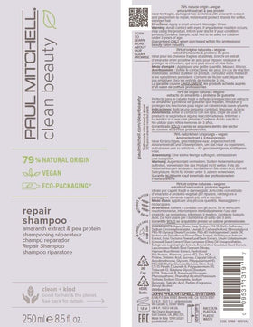 Paul Mitchell Repair Shampoo hair silhouette signifying elasticity and shine