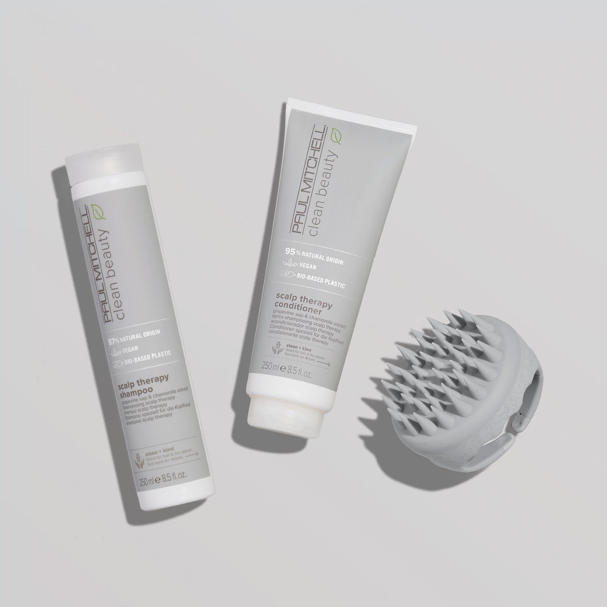 Paul Mitchell Scalp Therapy bottle image conveys daily refreshing wash for all hair types.