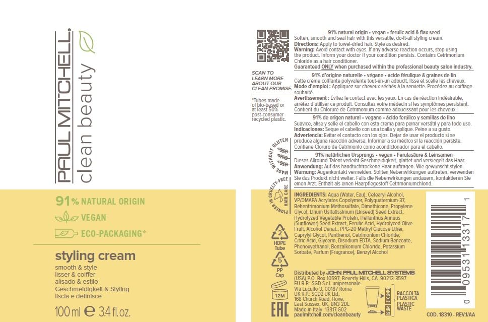 Eco-friendly packaging using sugarcane for Paul Mitchell Clean Beauty.