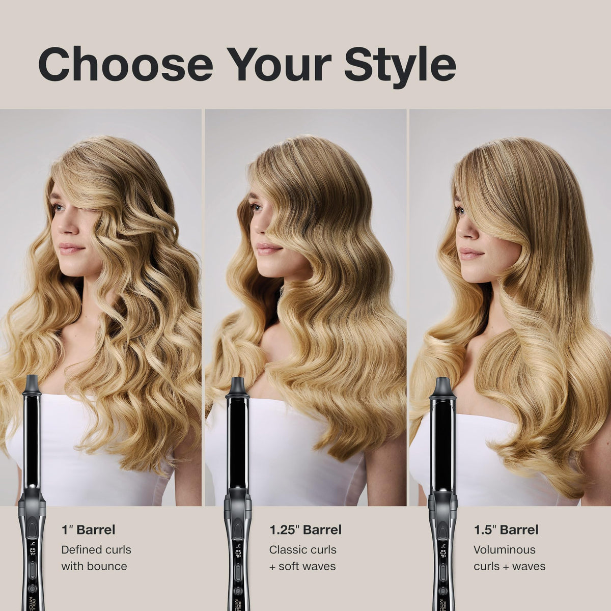 Paul Mitchell Clipped 3-in-1 1-inch barrel shapes defined curls with bounce.