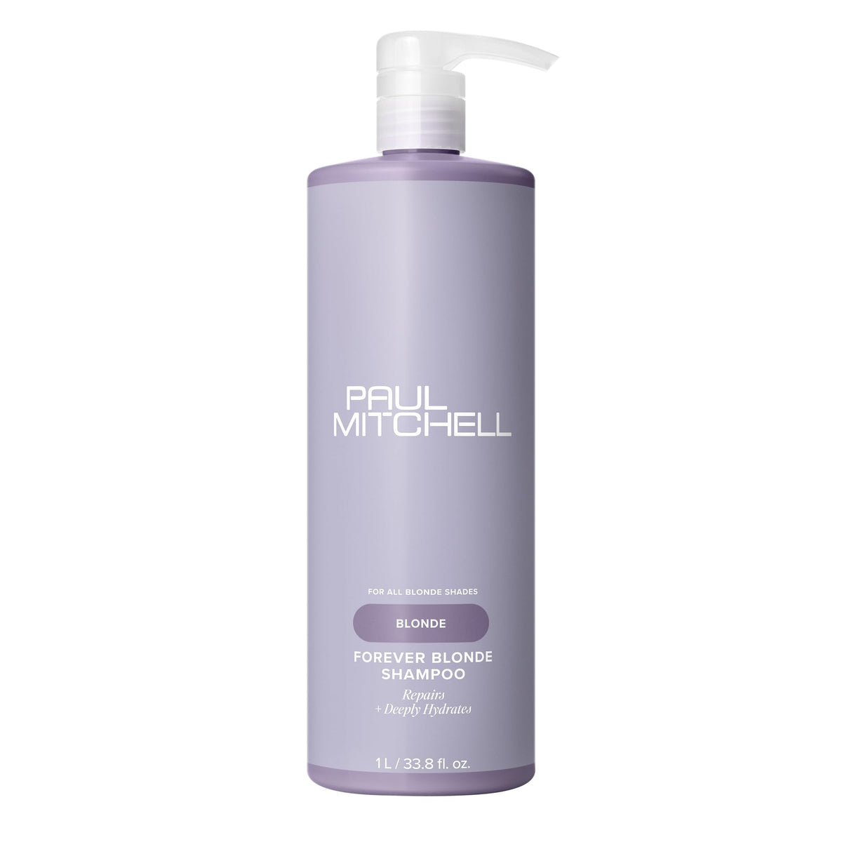 Paul Mitchell Forever Blonde Shampoo bottle front for light, bright blonde hair.