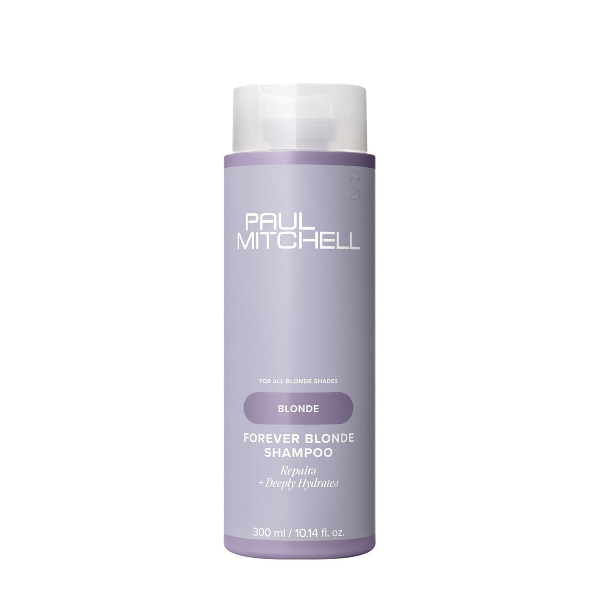 Paul Mitchell Forever Blonde Shampoo bottle front view for bleached hair brightness