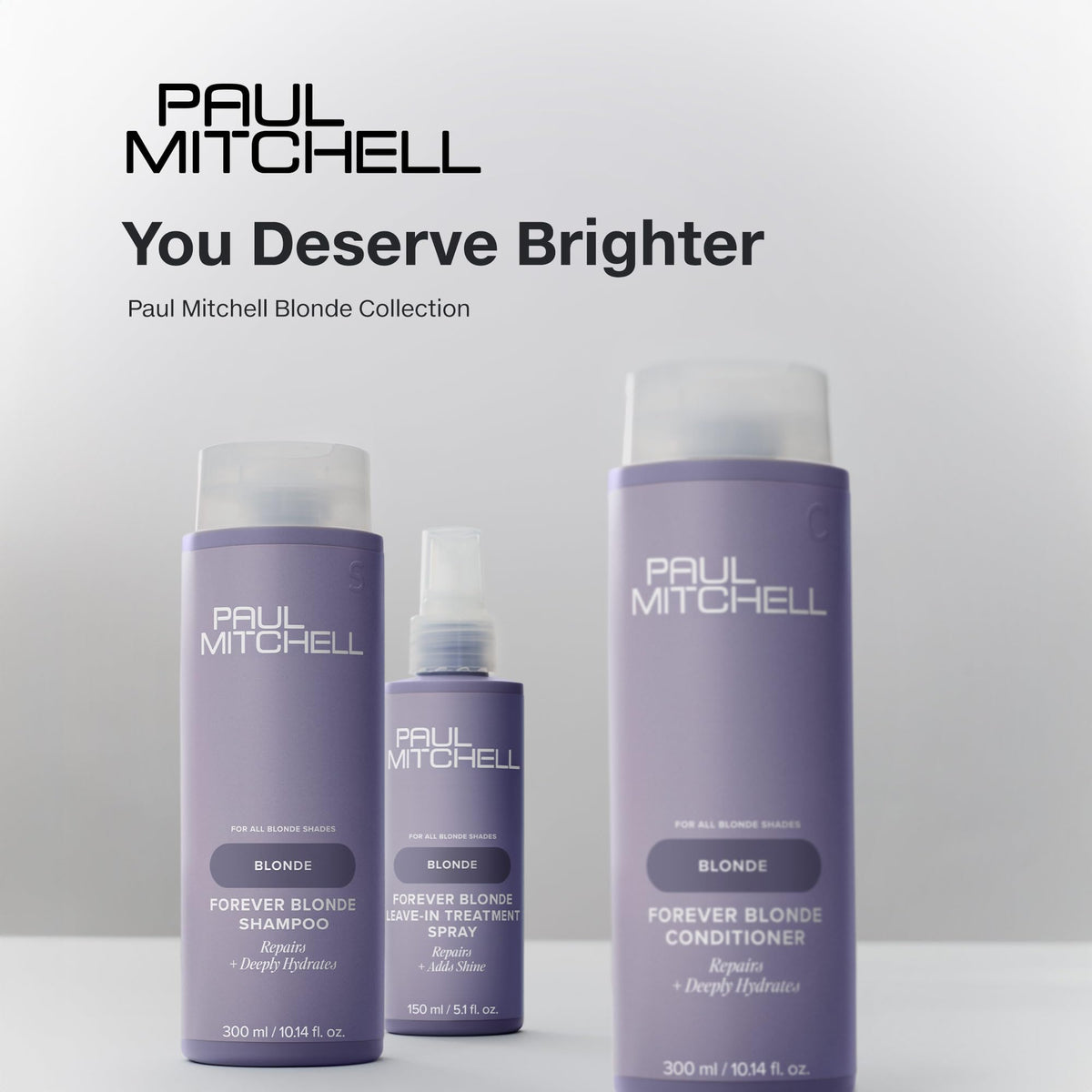 Paul Mitchell Forever Blonde Shampoo ingredients list close-up with nourishing botanicals.