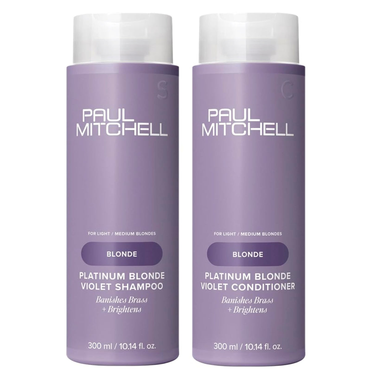 Paul Mitchell Platinum Blonde Shampoo bottle pour cools brassiness.