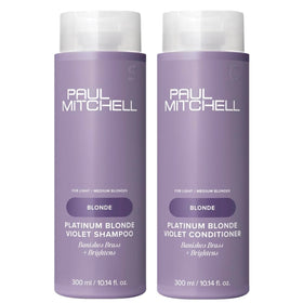 Paul Mitchell Platinum Blonde Shampoo bottle pour cools brassiness.