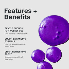 Paul Mitchell violet shampoo foam textures nourishes and softens strands
