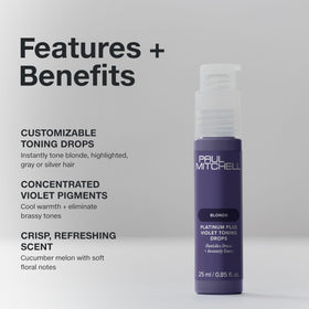 Packaging label highlights PCR materials and eco-friendly packaging for Paul Mitchell