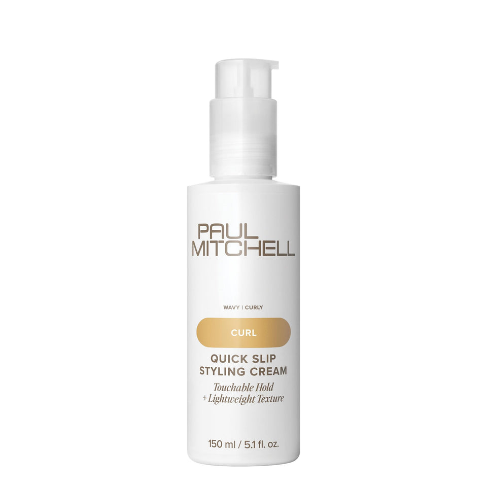 Paul Mitchell Quick Slip Styling Cream bottle front showing lightweight, fast-drying formula.