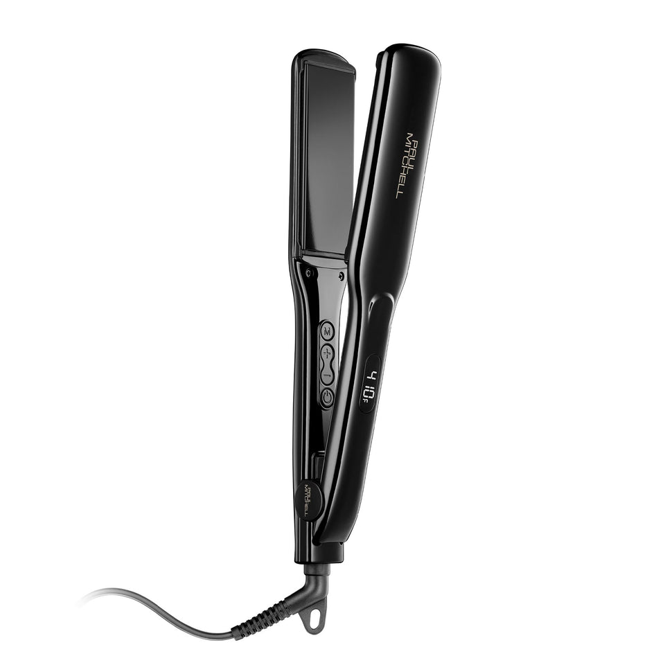Paul Mitchell Smooth+ Ceramic Flat Iron close-up showing the 1.5-inch plate for smooth styling