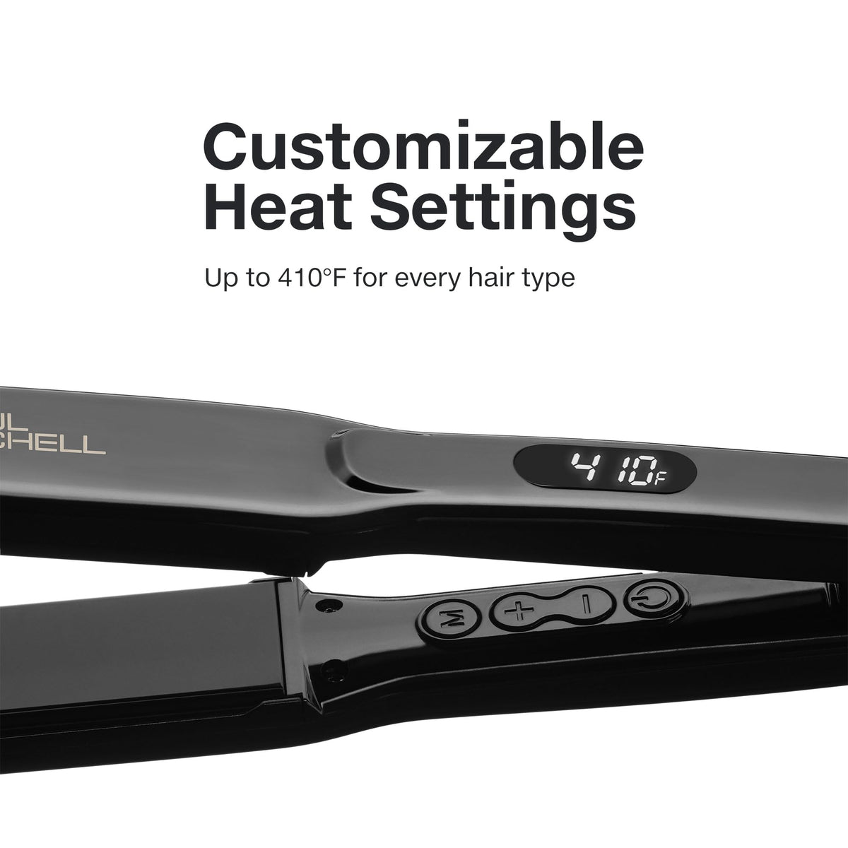 Black 1.25-inch plate on Paul Mitchell Smooth+ for versatile smoothing