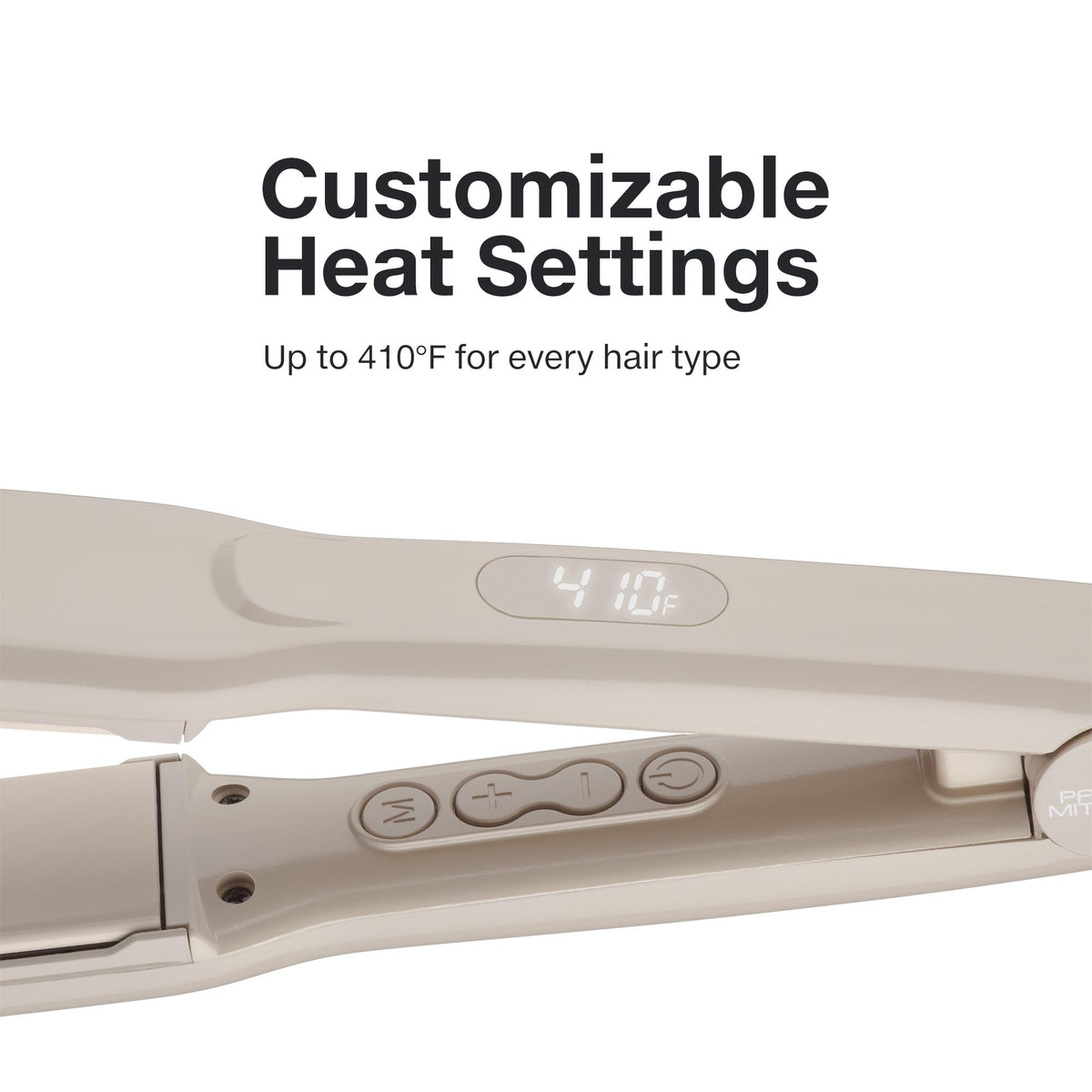 Paul Mitchell Smooth+ flat iron bevel-edged plates enable straightening, curling, and versatile styling.