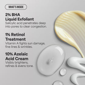 Paula's Choice BHA application swatch demonstrates gentle exfoliation use.