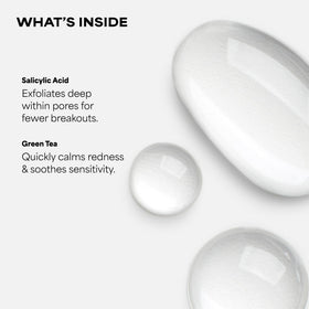Paula's Choice CLEAR Exfoliating Solution label close-up highlights the 2% SA.