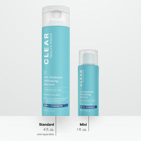 Paula's Choice CLEAR Exfoliating Solution packaging emphasizes fragrance-free formula.