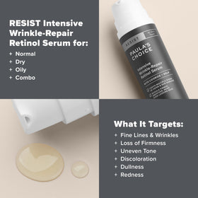 Paula's Choice Resist Intensive Wrinkle-Repair Serum dropper for precise application and targeted care.