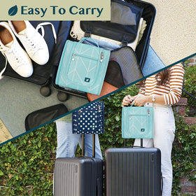 PAVILIA foam padding protecting toiletries during transit.