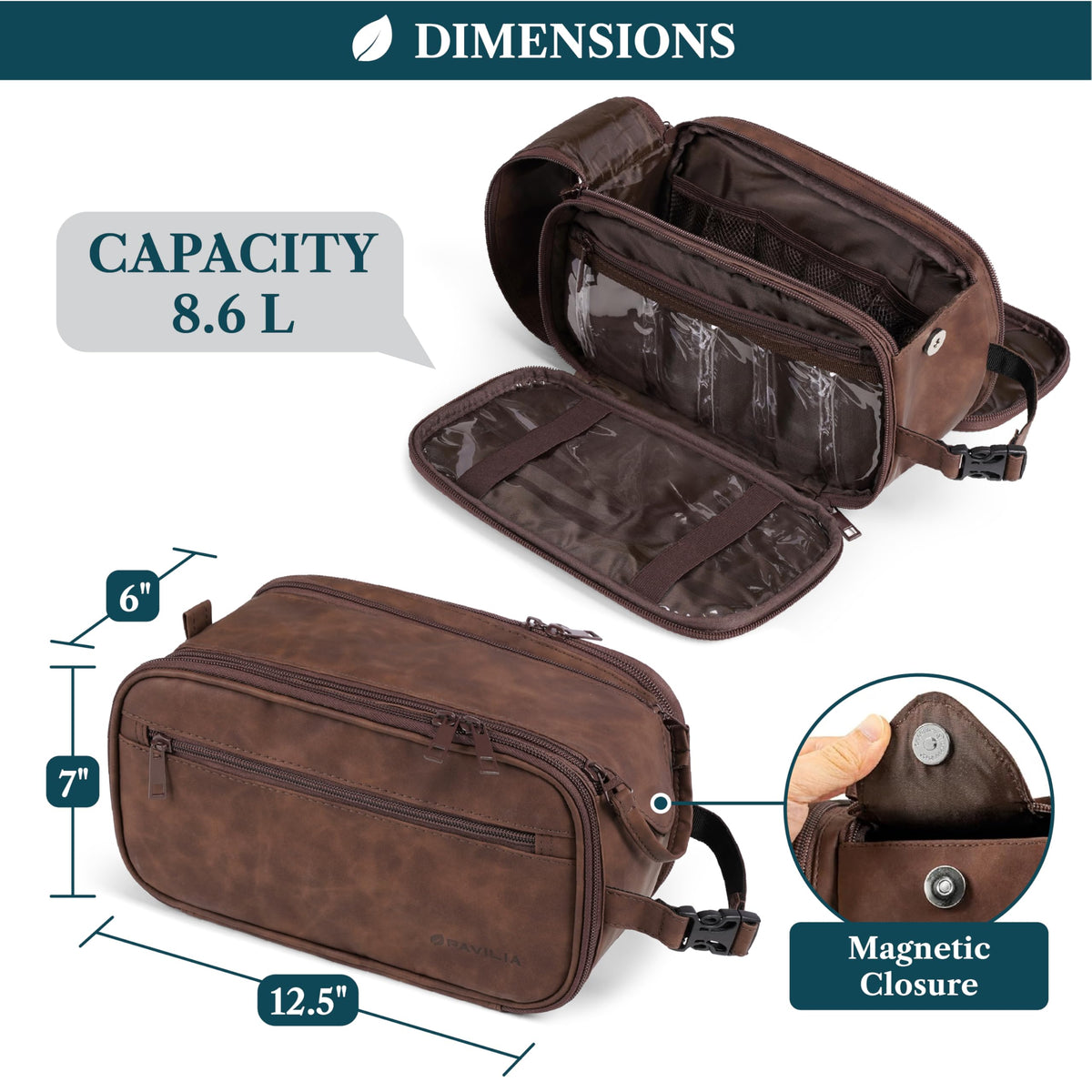 PAVILIA organizer features mesh pockets for quick visibility and access.