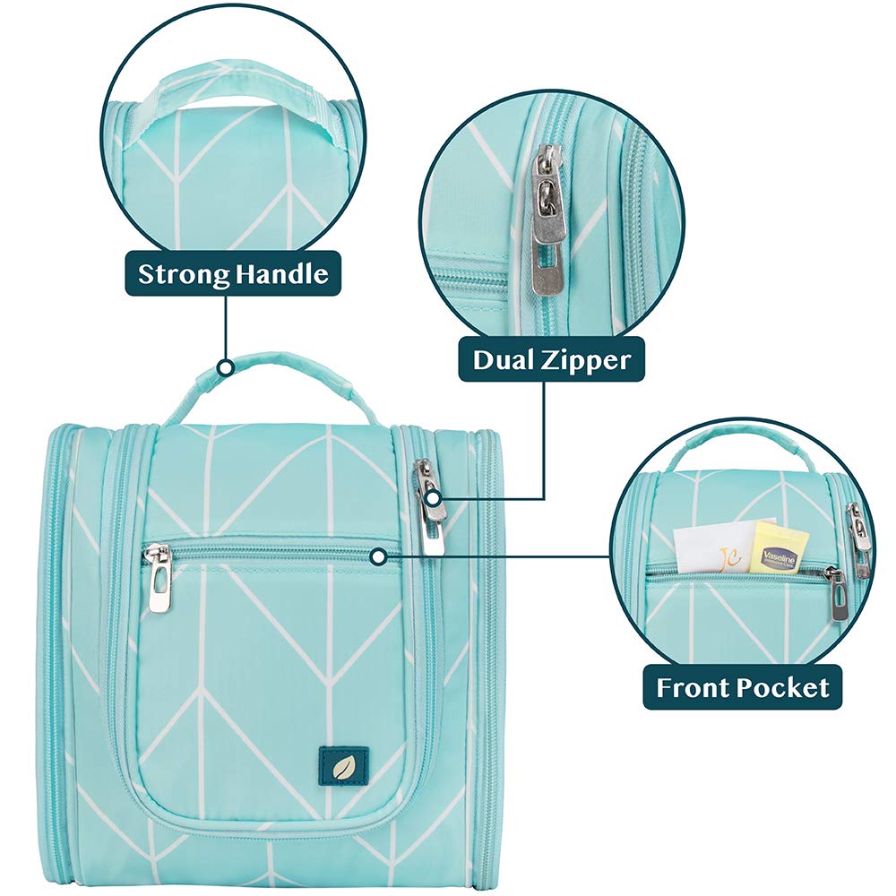 PAVILIA main compartment with bottles and skincare neatly organized.