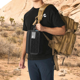 PAVILIA bag front pocket for quick access to daily essentials.