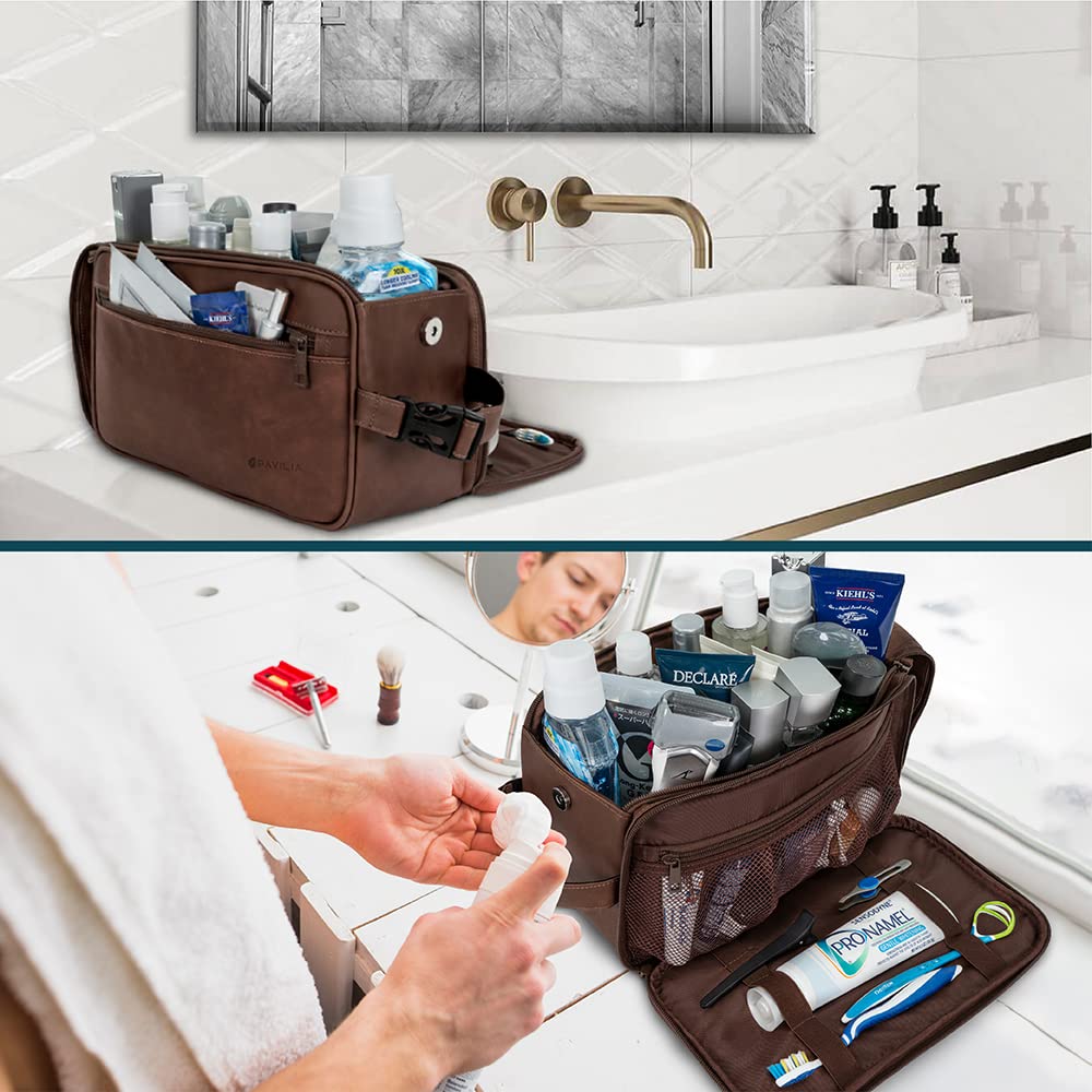 PAVILIA bag boasts extra-large capacity for shaving kits and toiletries