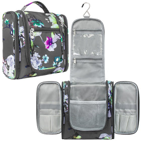 PAVILIA Toiletry Bag main compartment for organized bottles