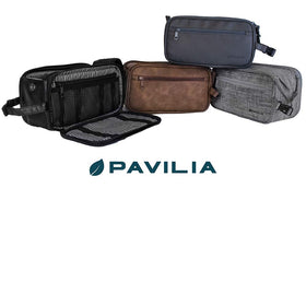 PAVILIA large capacity toiletry bag fits shaving kits and cosmetics