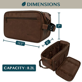 PAVILIA toiletry bag with travel friendly clip-on buckle for hanging