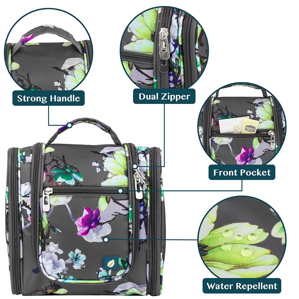 PAVILIA Toiletry Bag waterproof compartment for damp items