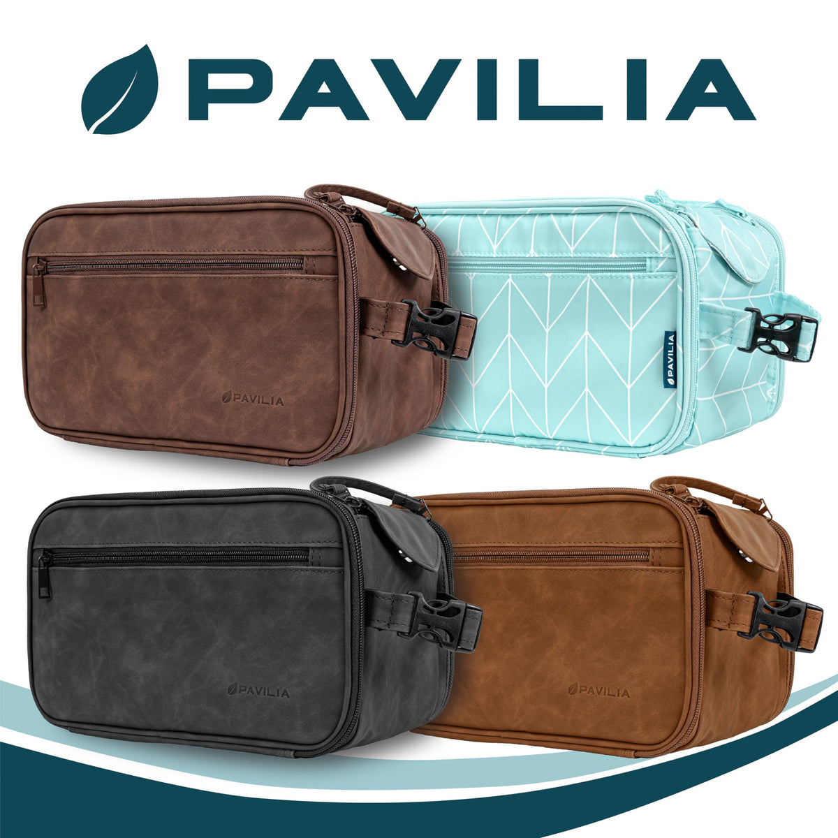 PAVILIA travel gift for men, ideal for trips and daily grooming.