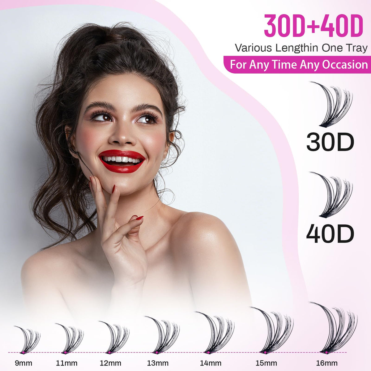 PAVONNE waterproof long-lasting lashes stay put through daily activities.