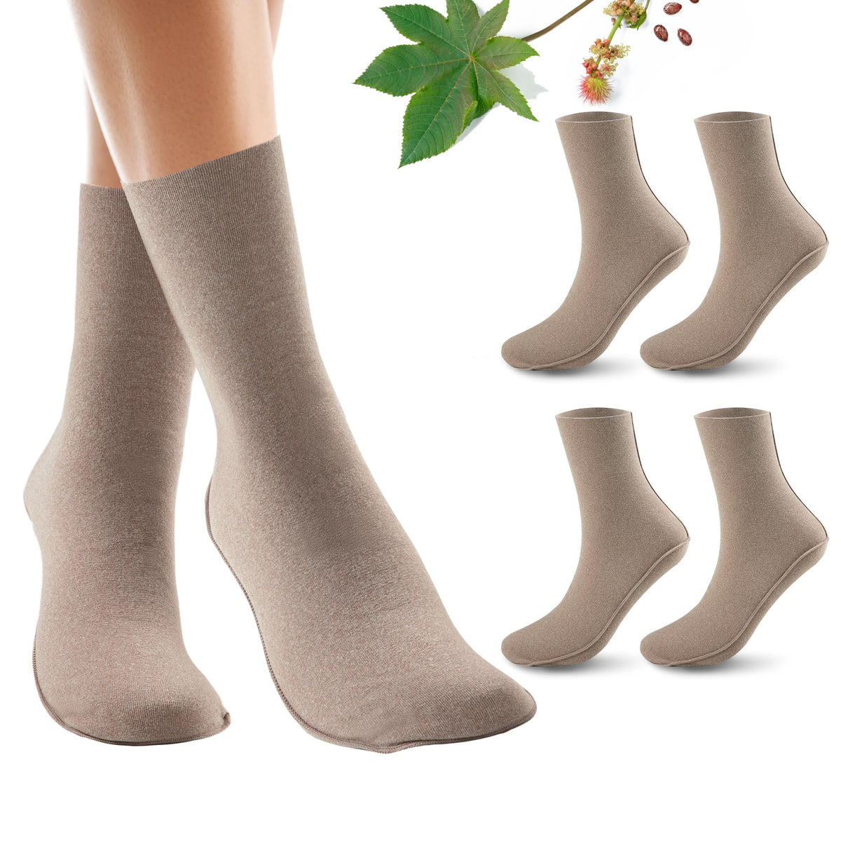 Paw Legend Castor Oil Wraps for Feet front view, soft cotton fabric and reusable design.
