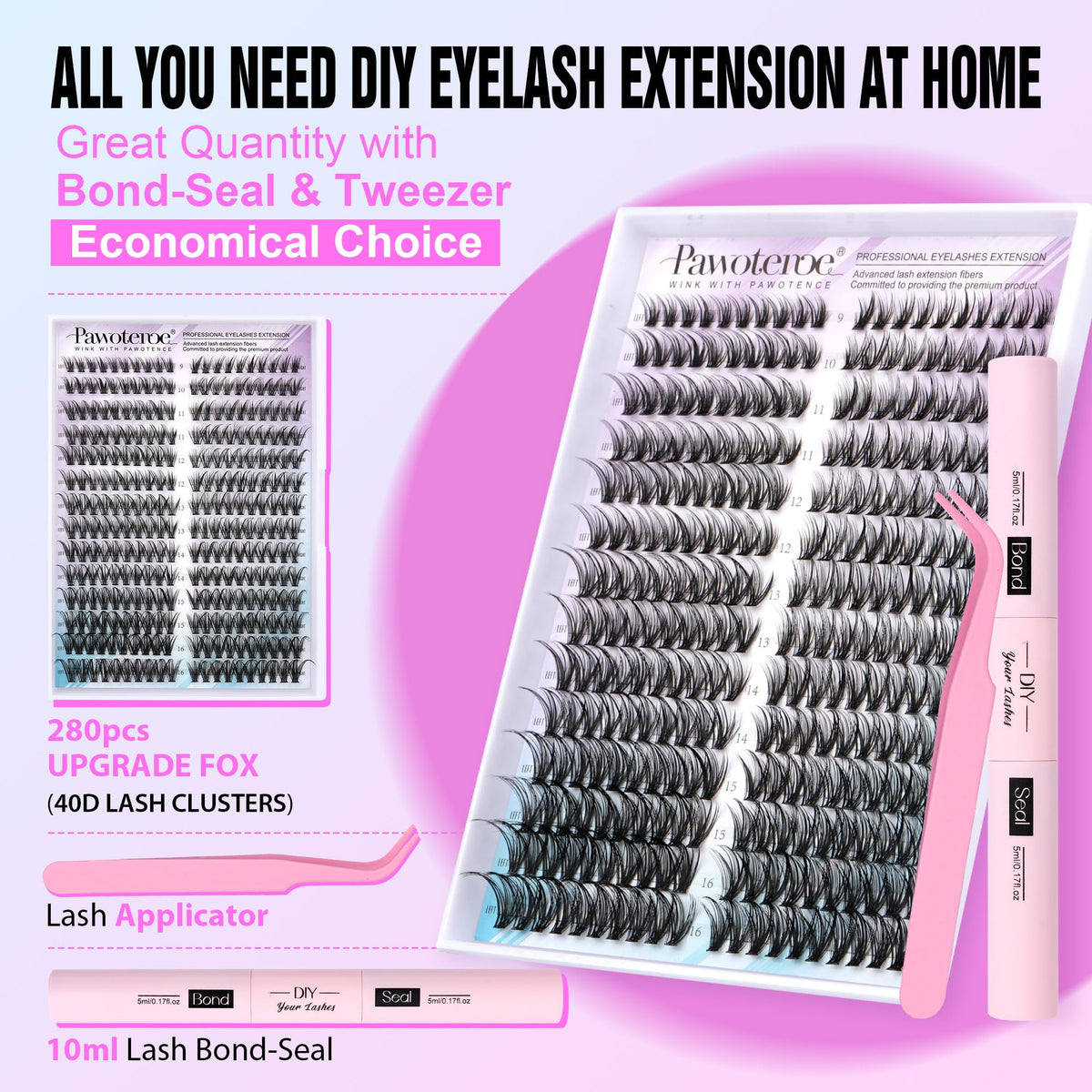 Pawotence lash bond and seal for durable hold and smooth finish