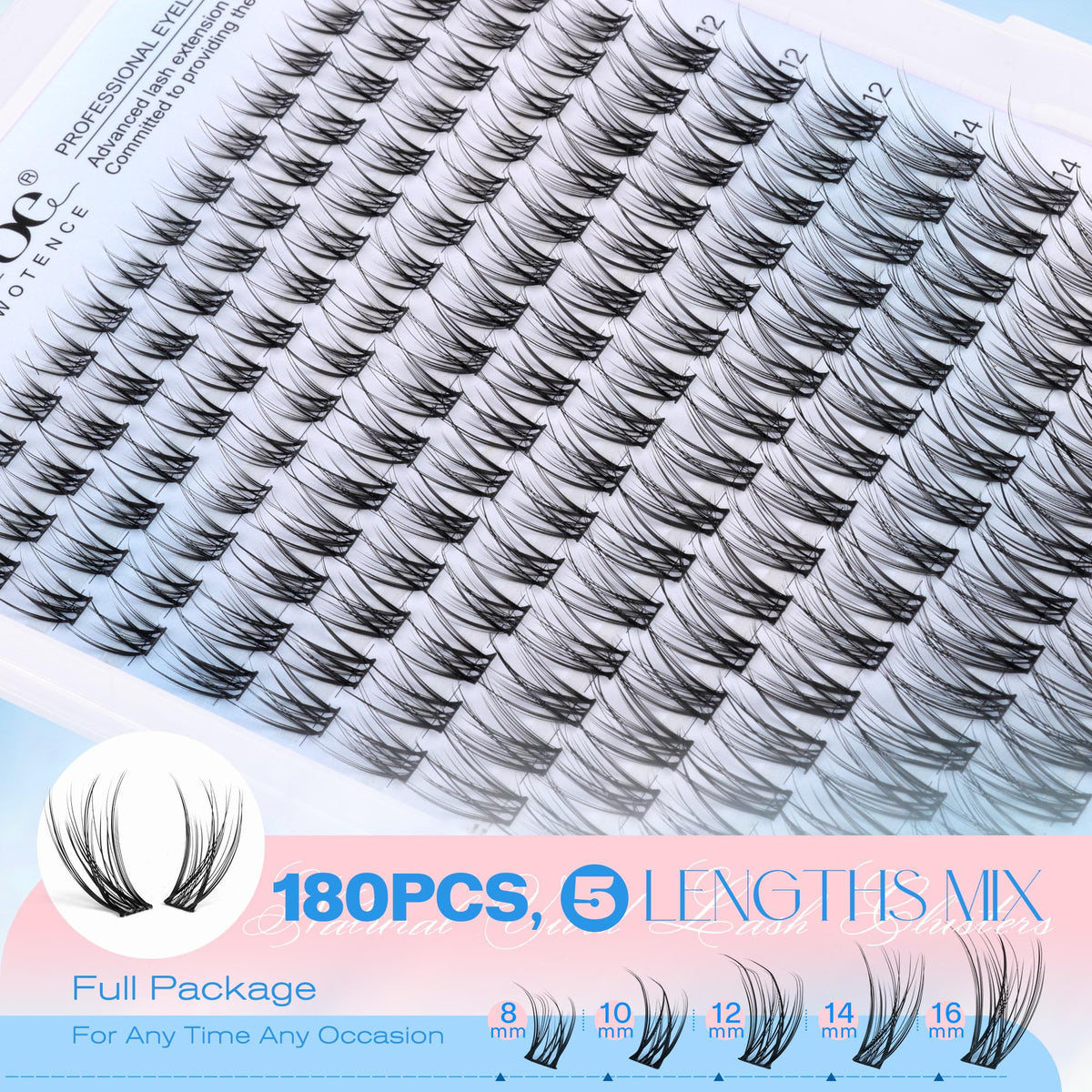 Pawotence Lash Clusters 8-16mm offer versatile length options.