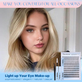 Pawotence Lash Clusters Soft Fiber for comfortable wear.