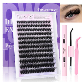 Pawotence lash-extension kit contents for an at-home full lash look