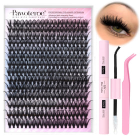 Pawotence Lash Extension Kit contents shown for at-home lash DIY.
