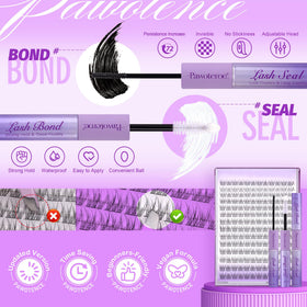 Pawotence natural-look lash clusters for everyday wear