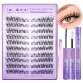 Pawotence Wispy Lash Clusters for a natural Cat Eye look.