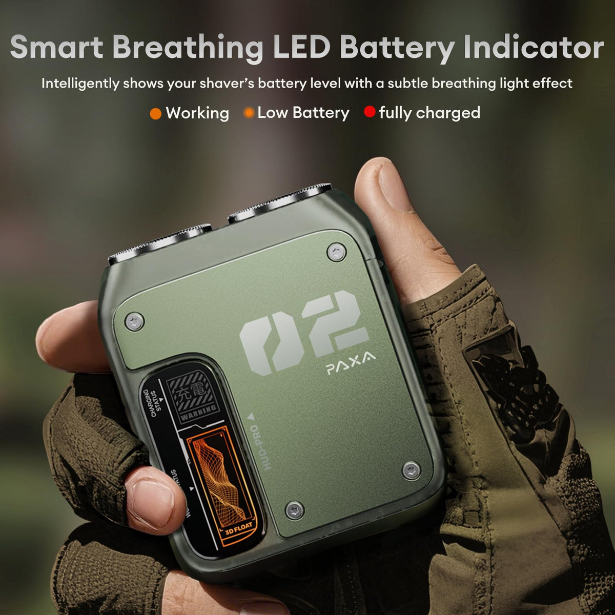 PAXA compact pocket-size shaver fits bags and pockets easily.