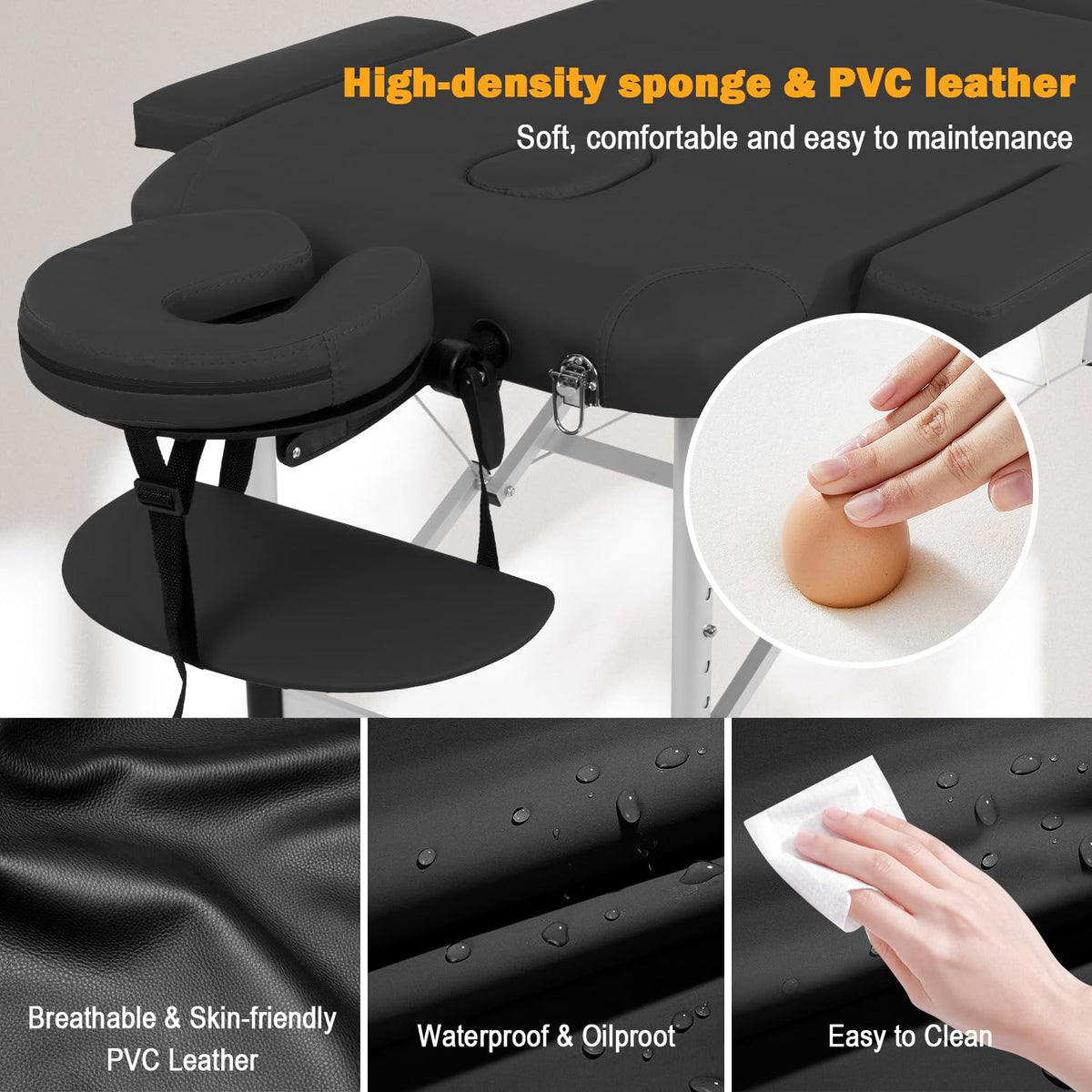 PayLessHere anti-slip pads keep the table stable during treatments.