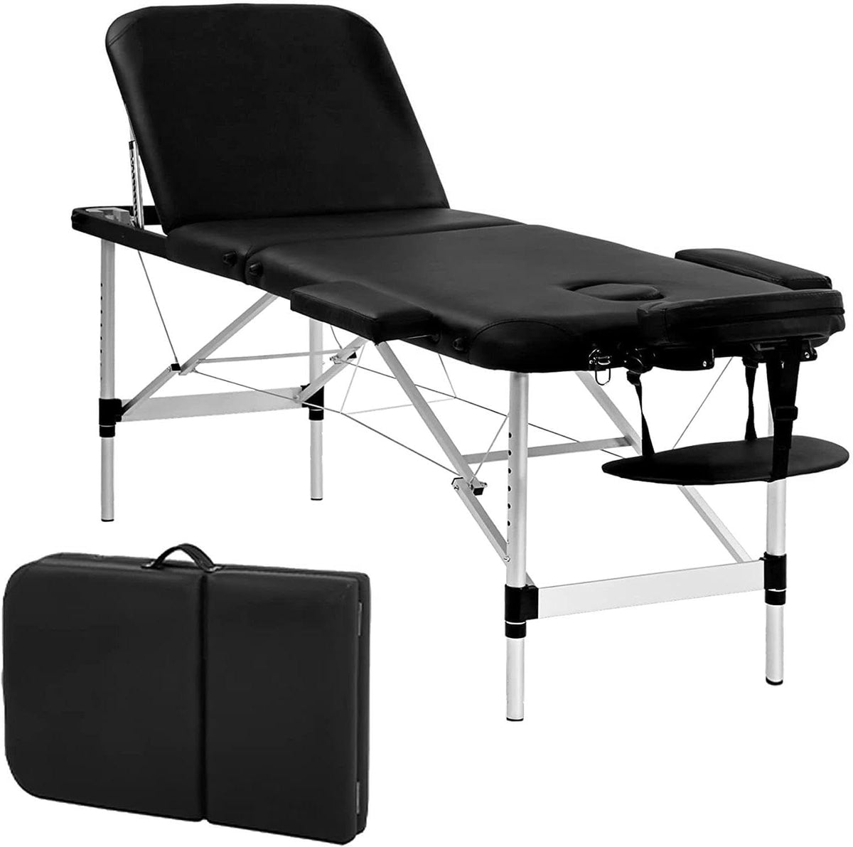 PayLessHere massage table folded for easy trunk transport and storage.